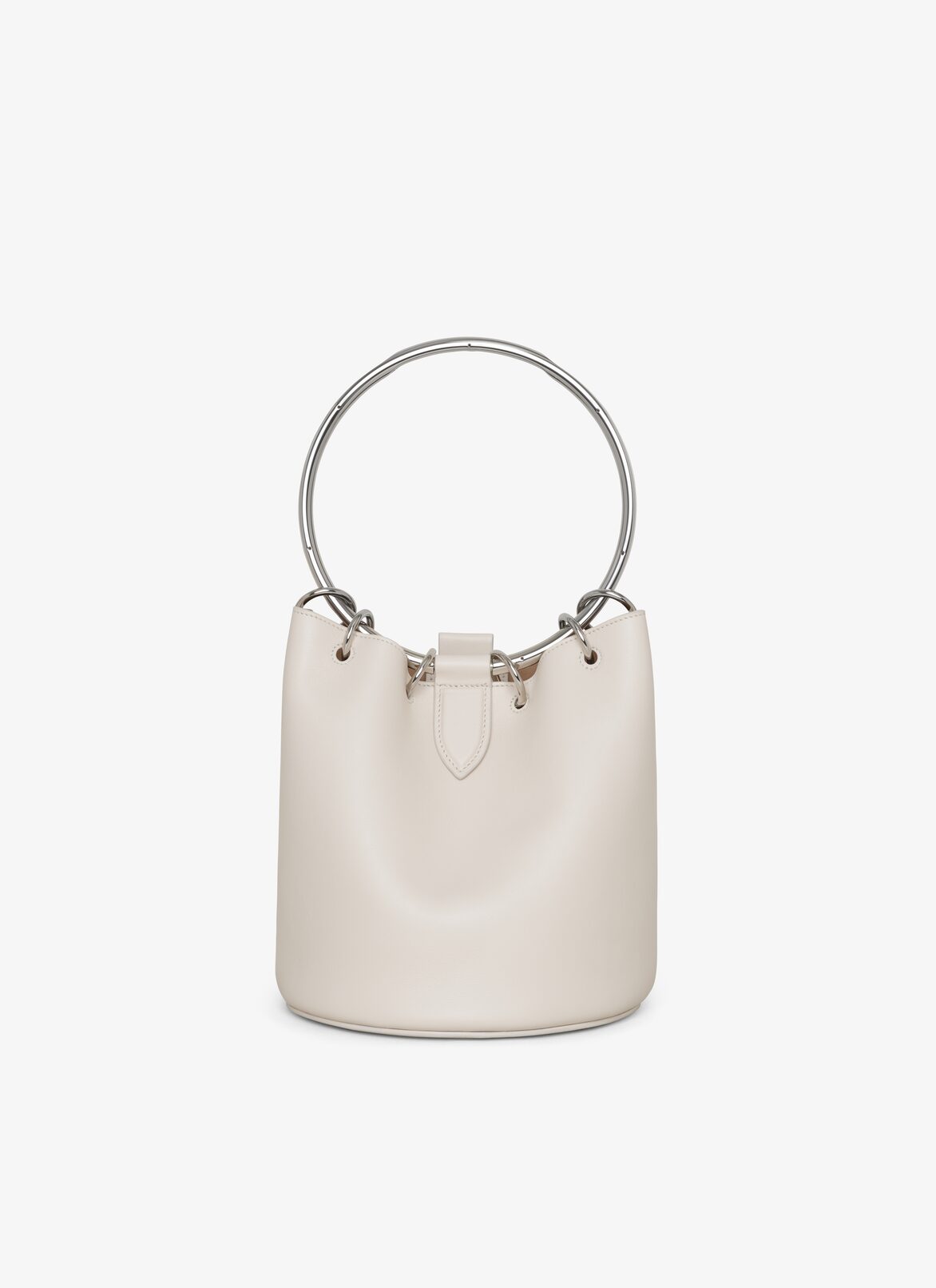 RING MEDIUM BUCKET BAG IN CALFSKIN ALAÏA IVORY RING MEDIUM BUCKET BAG IN CALFSKIN